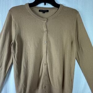 Banana Republic Women Long Sleeve Button-Up Sweater Cardigan Brown Medium